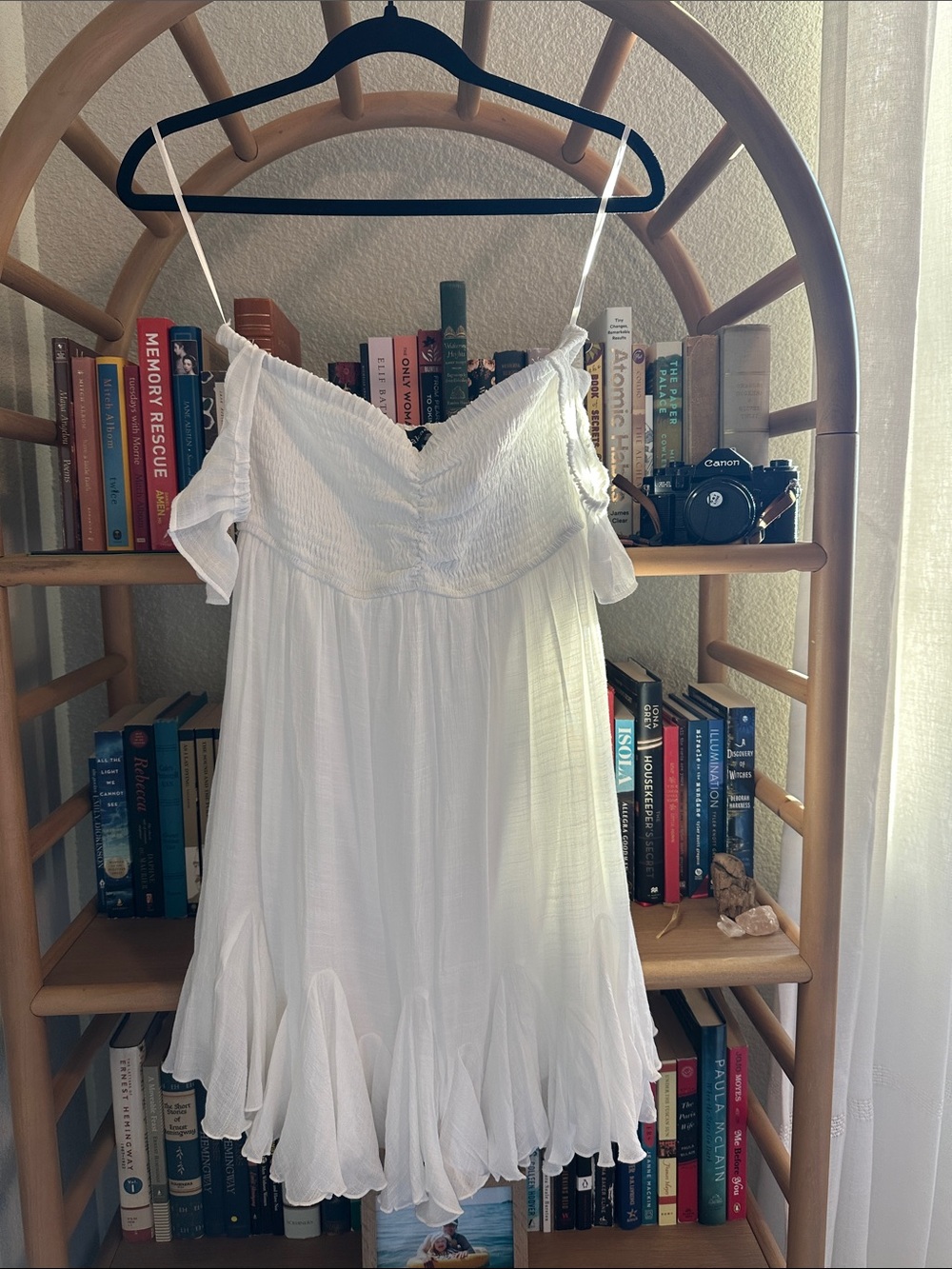 White off the shoulder summer dress